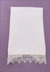 Linen & Mikado Lace Guest Towel